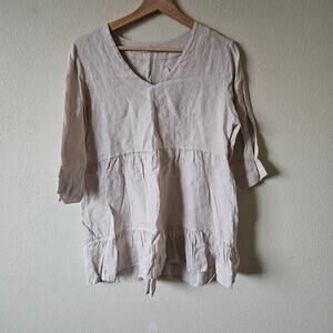 Laura Bianchi Linen Blouse Small